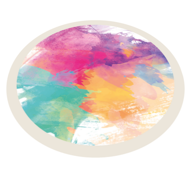 Colorful Watercolor Splash texture vinyl carpet - TenStickers