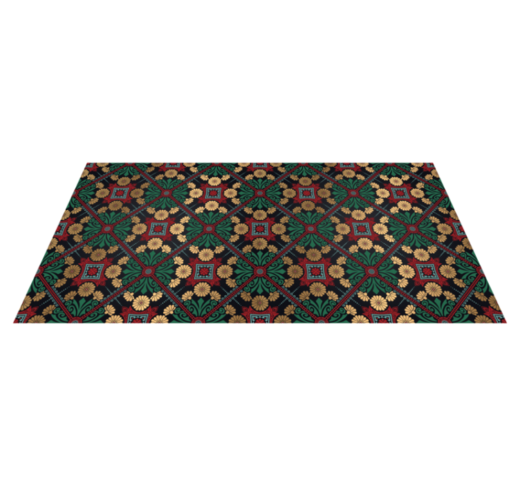 Ethnic Pattern Ornamentation world map vinyl carpet - TenStickers