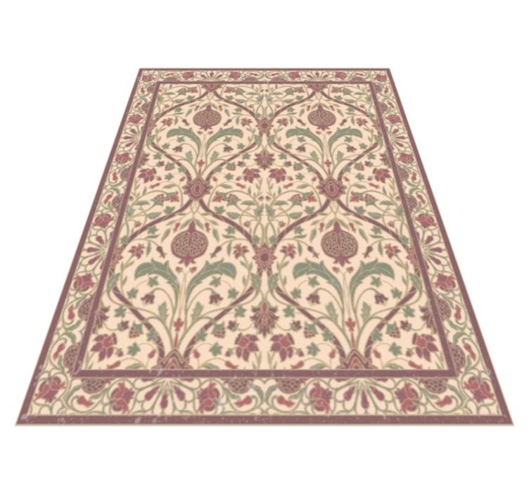 Ornate Floral Motif vintage vinyl carpet - TenStickers