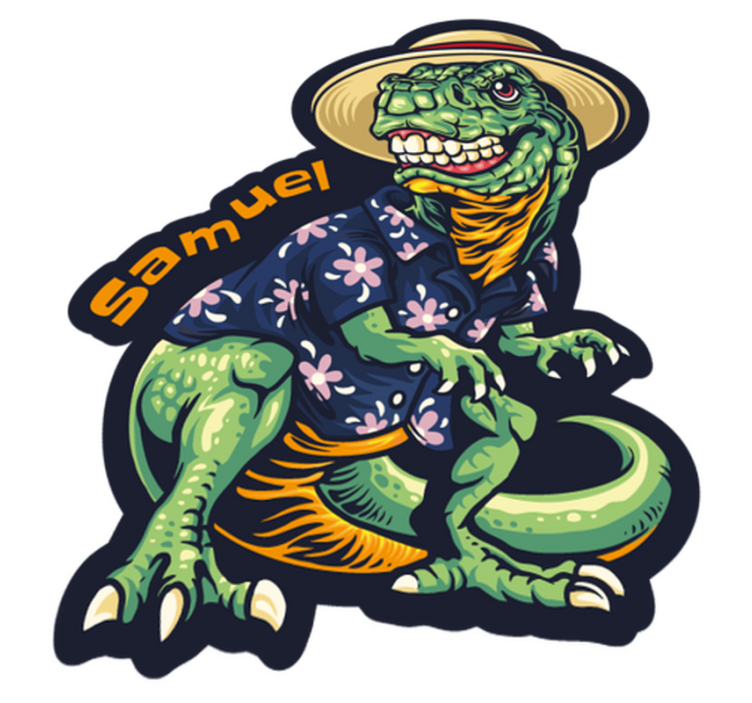 Dinosaur Vacation Attire custom vinyl carpet - TenStickers