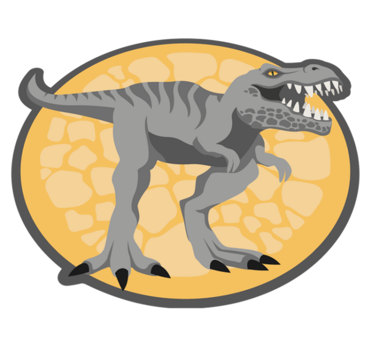 Dinosaur Circular Design kids vinyl carpet - TenStickers