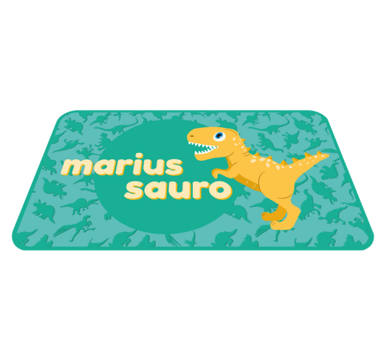 Dinosaur Personalized kids vinyl carpet - TenStickers