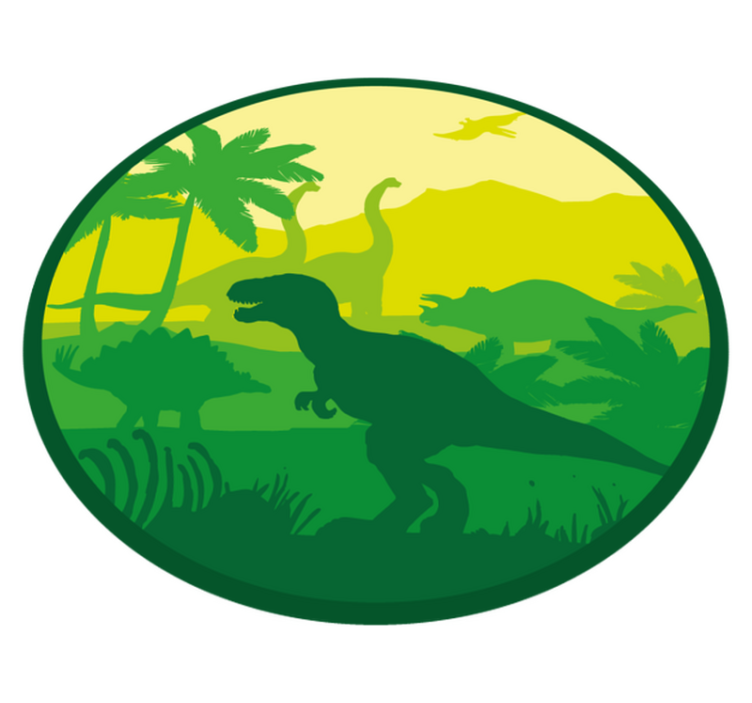 Dinosaur Adventure Scene nursery vinyl carpet - TenStickers
