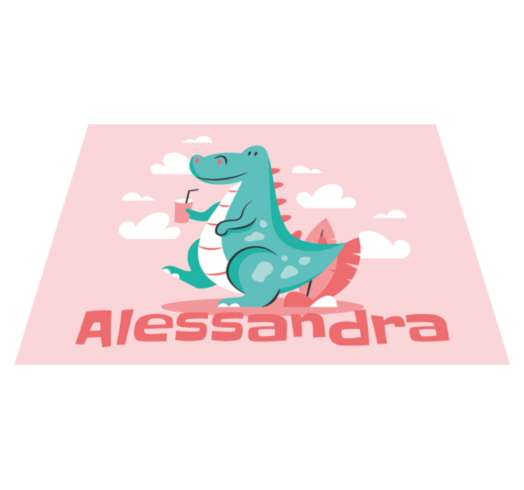 Personalized Dragon custom vinyl carpet - TenStickers