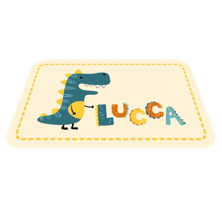 Playful Dinosaur custom vinyl carpet - TenStickers