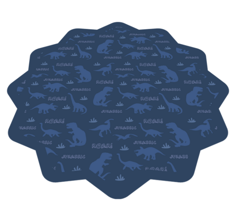 Dinosaur Outlines kids vinyl carpet - TenStickers