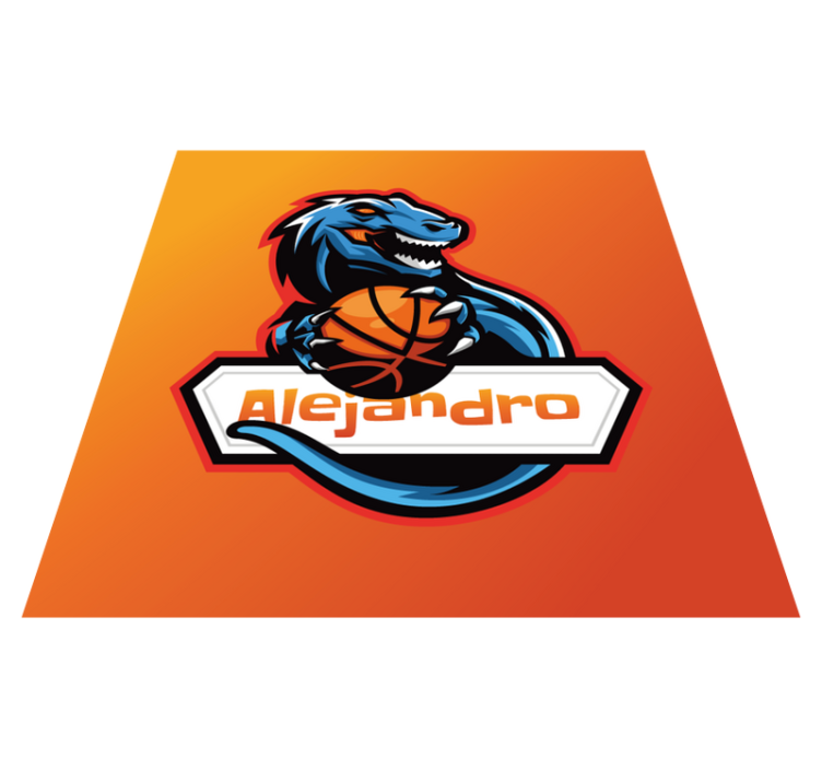 Basketball Dinosaur custom vinyl carpet - TenStickers