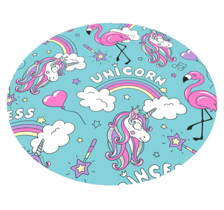 Unicorn Fantasy Circle kids vinyl carpet - TenStickers