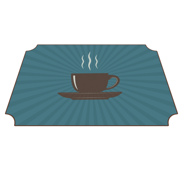 Steaming Coffee custom vinyl carpet - TenStickers