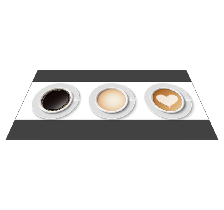 Coffee Cups Runner kitchen vinyl carpet - TenStickers