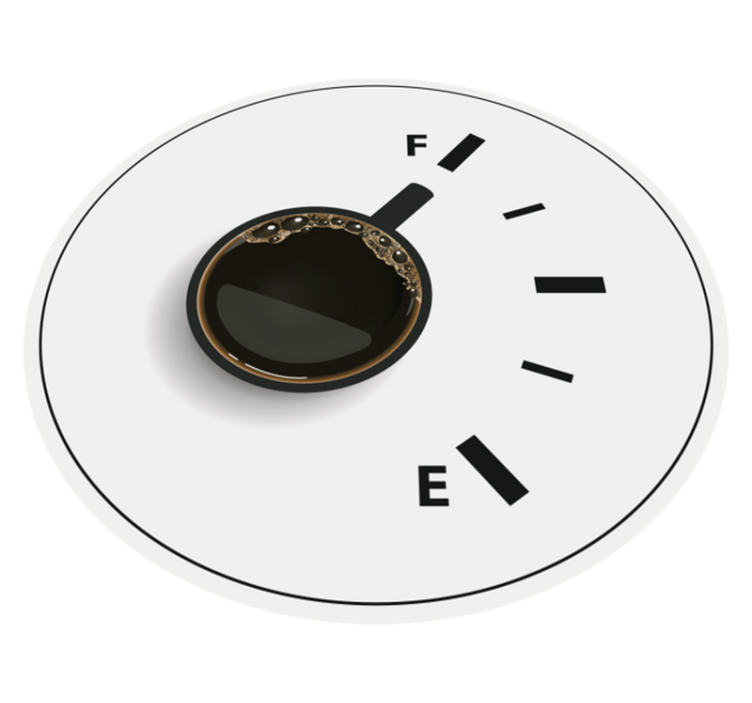 Coffee Time Indicator mosaic vinyl carpet - TenStickers