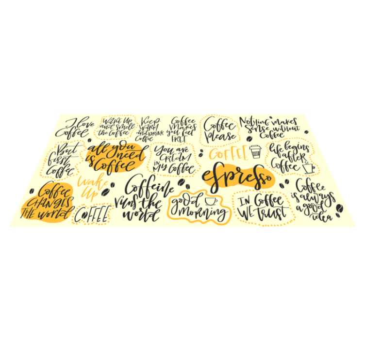 Coffee Love Expresso custom vinyl carpet - TenStickers
