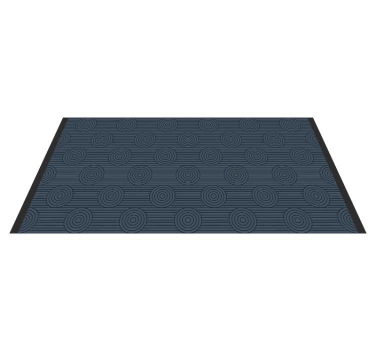 Geometric vinyl carpet with circular patterns - TenStickers