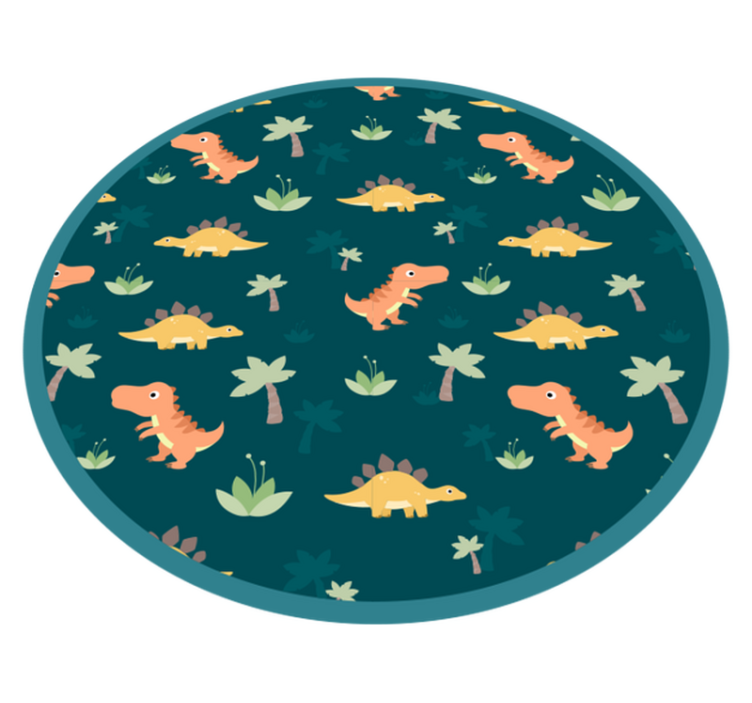 Dinosaur Roundel kids vinyl carpet - TenStickers