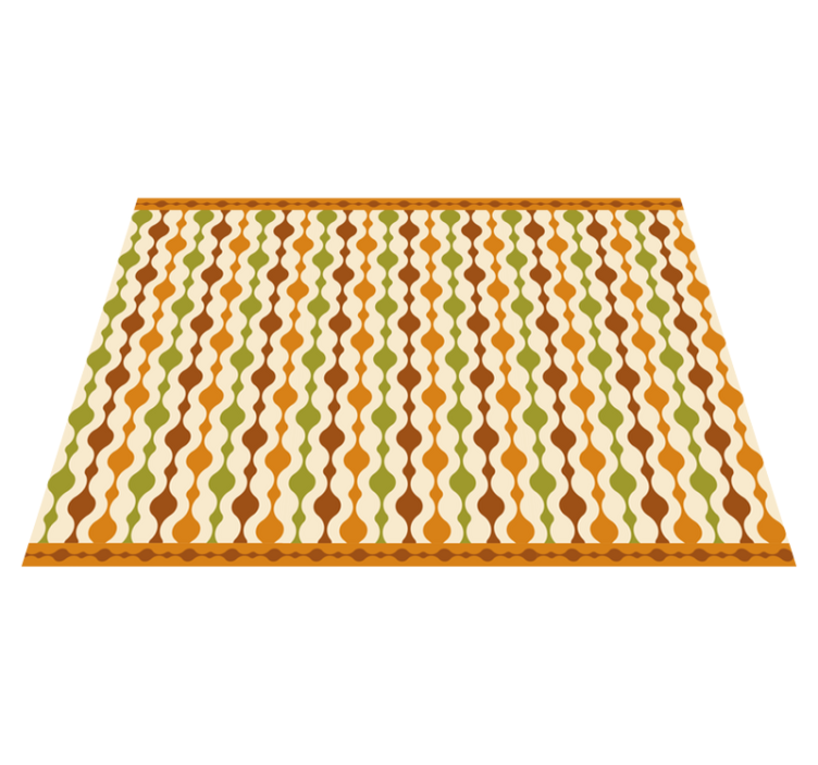 Wavy Lines Design striped vinyl carpet - TenStickers