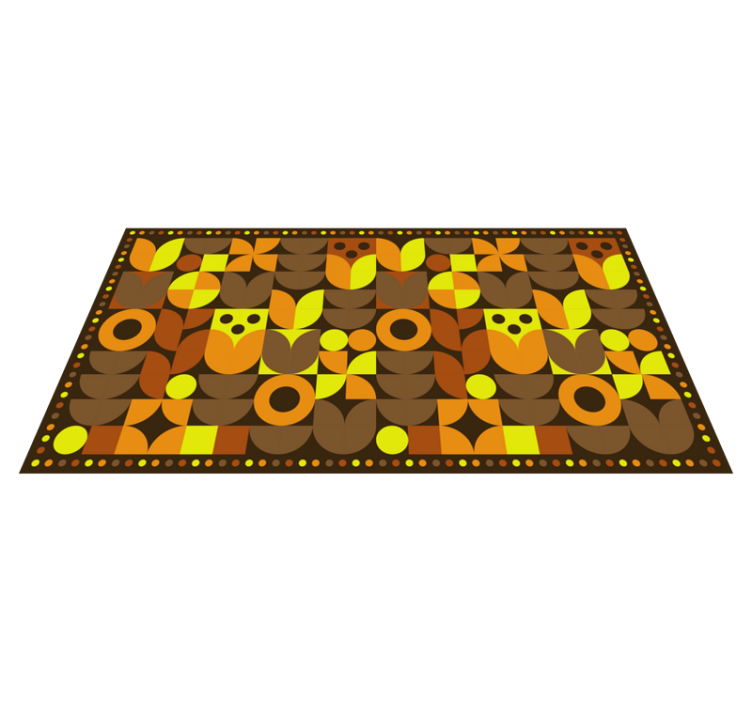 Tile vinyl carpet retro tile design - TenStickers