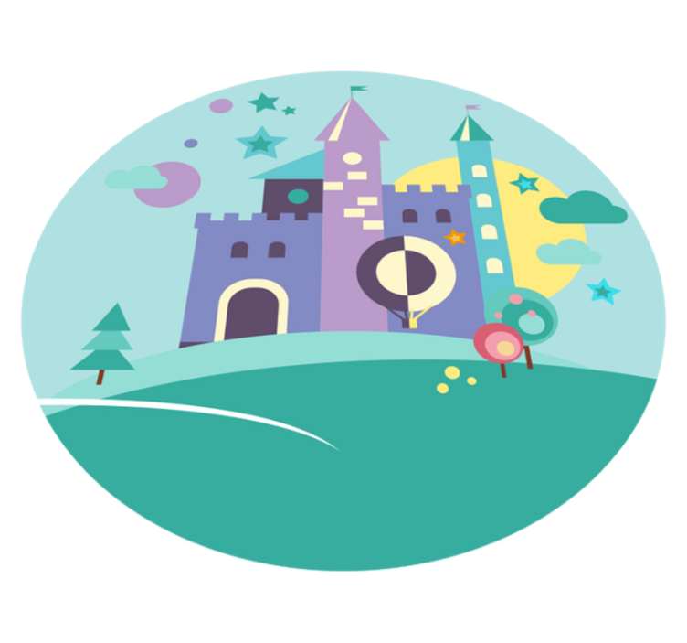 Fantasy Castle Play kids vinyl carpet - TenStickers