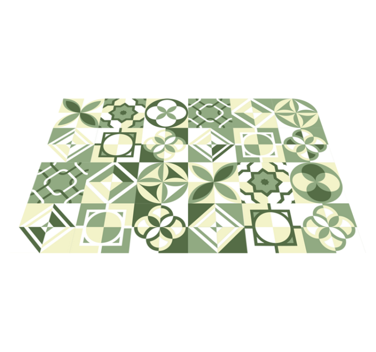 Tile vinyl carpet patterned tile design - TenStickers