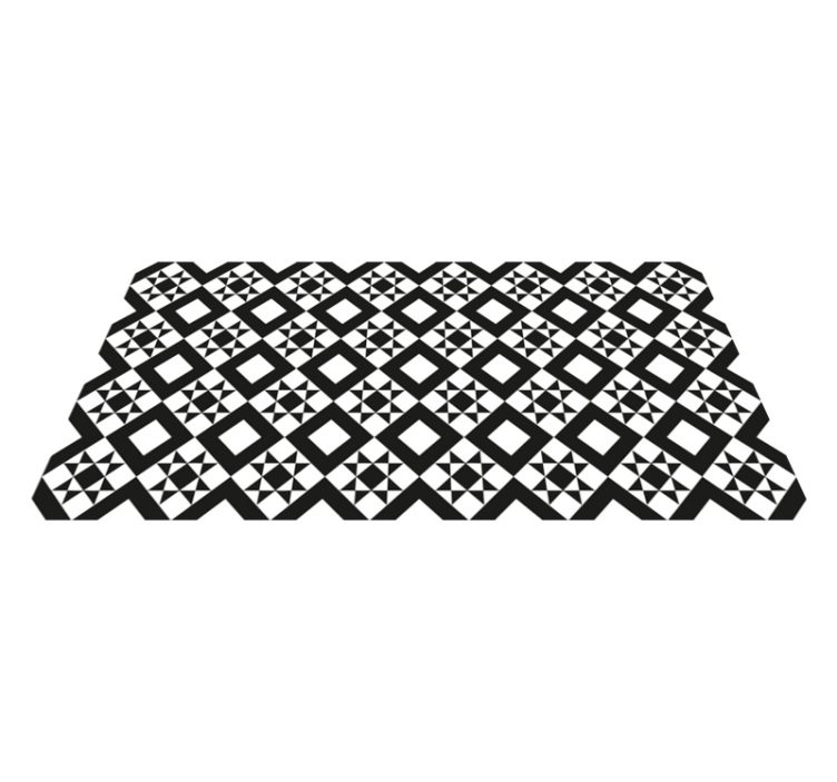 Monochrome Geometrics geometric vinyl carpet - TenStickers
