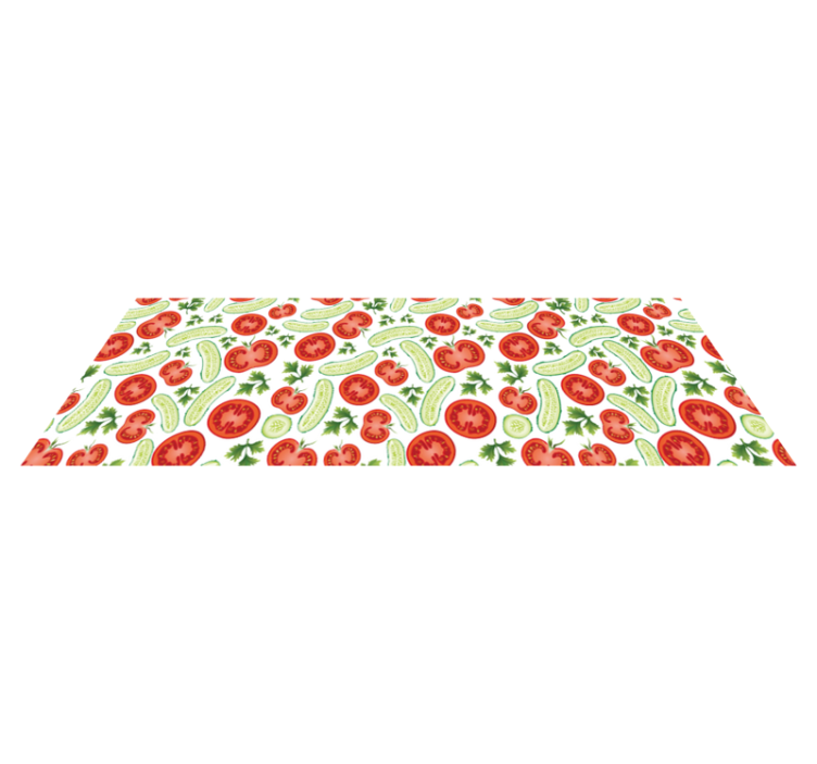 Vegetable Motif kitchen vinyl carpet - TenStickers
