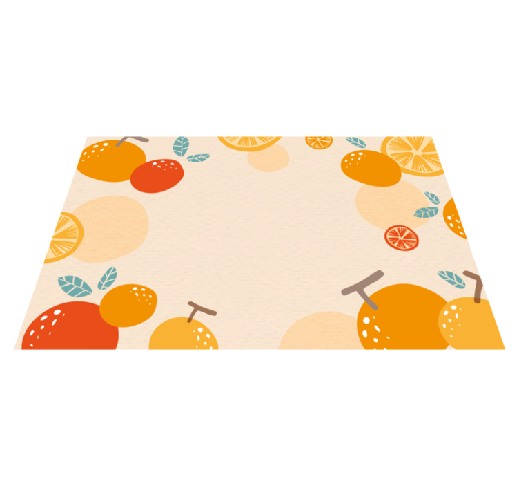 Citrus Pattern floral vinyl carpet - TenStickers