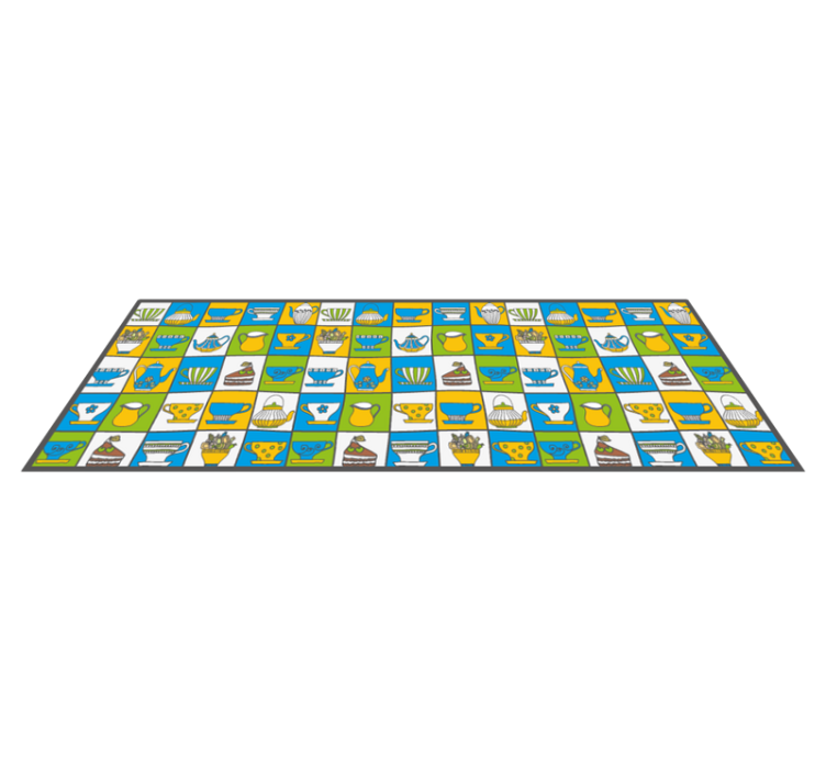 Culinary Patterns kitchen vinyl carpet - TenStickers