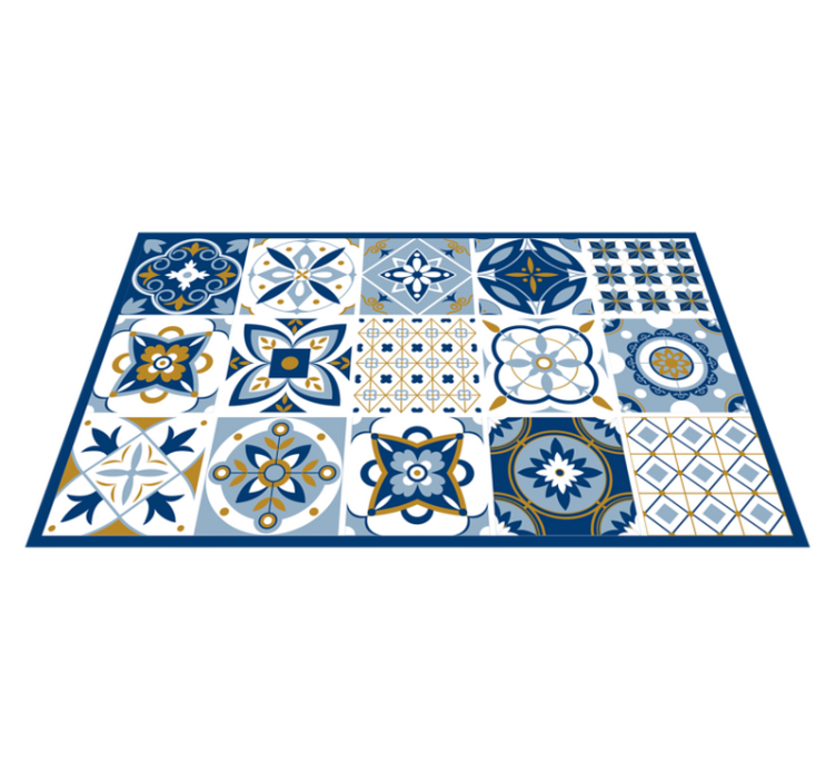 Ceramic Inspired tile vinyl carpet - TenStickers
