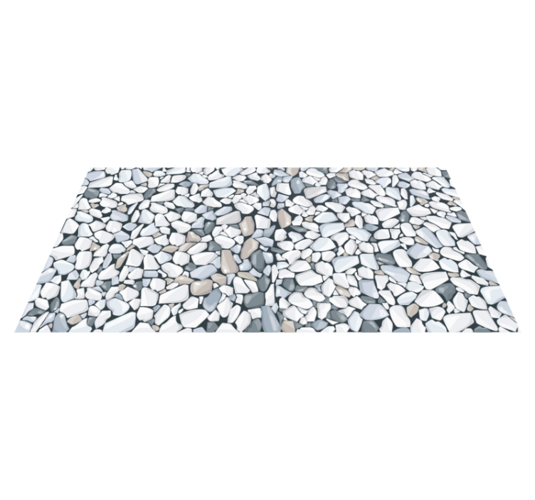 Pebble stone arrangement kitchen vinyl carpet - TenStickers
