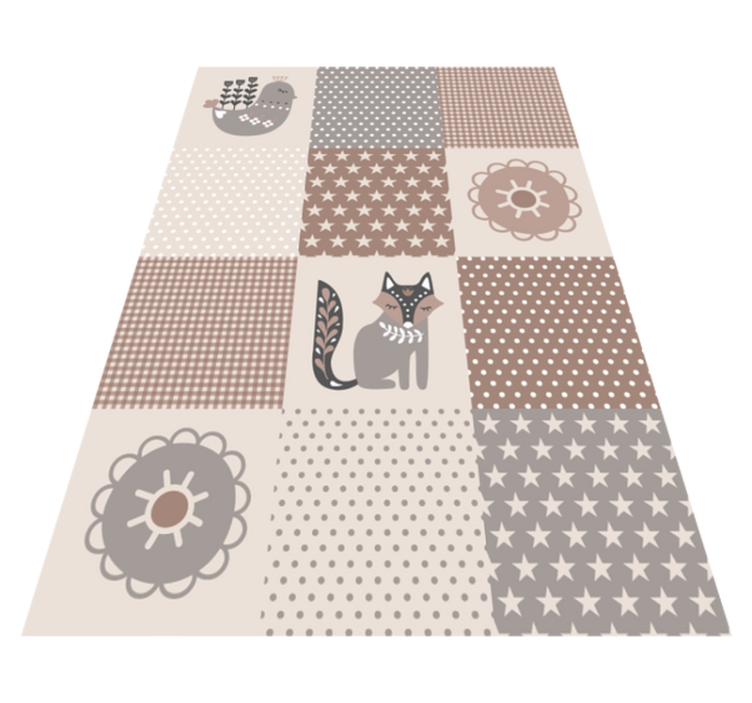 Patchwork Playtime kids vinyl carpet - TenStickers