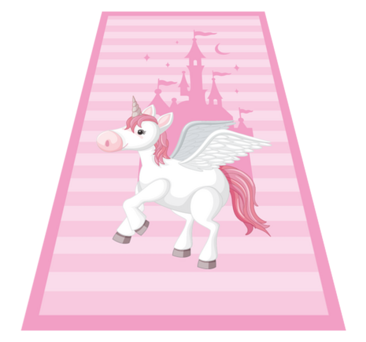 Unicorn Castle Imagery kids vinyl carpet - TenStickers