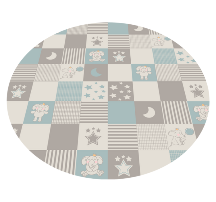 Playful Nursery Rounds kids vinyl carpet - TenStickers