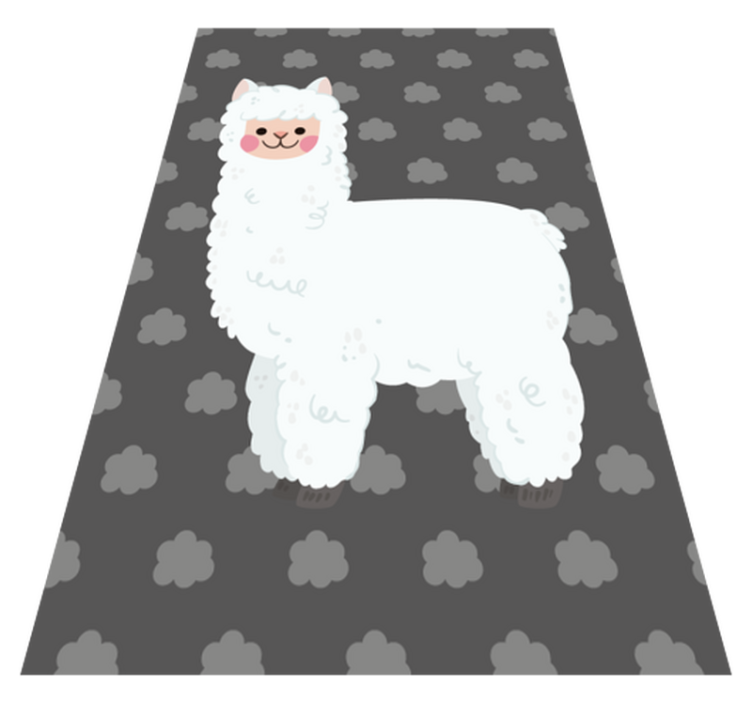 Playful Alpaca Shape kids vinyl carpet - TenStickers