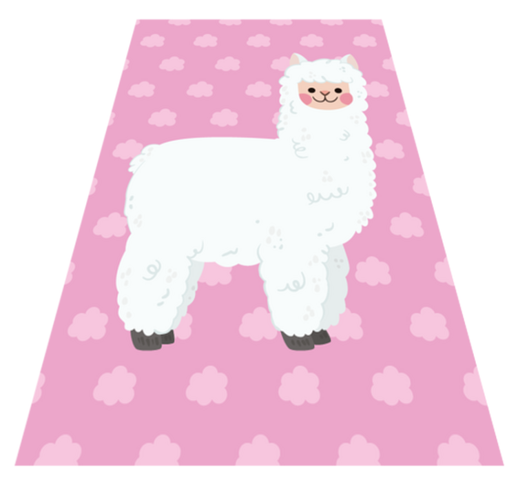 Cloudy Llama Illustration nursery vinyl carpet - TenStickers
