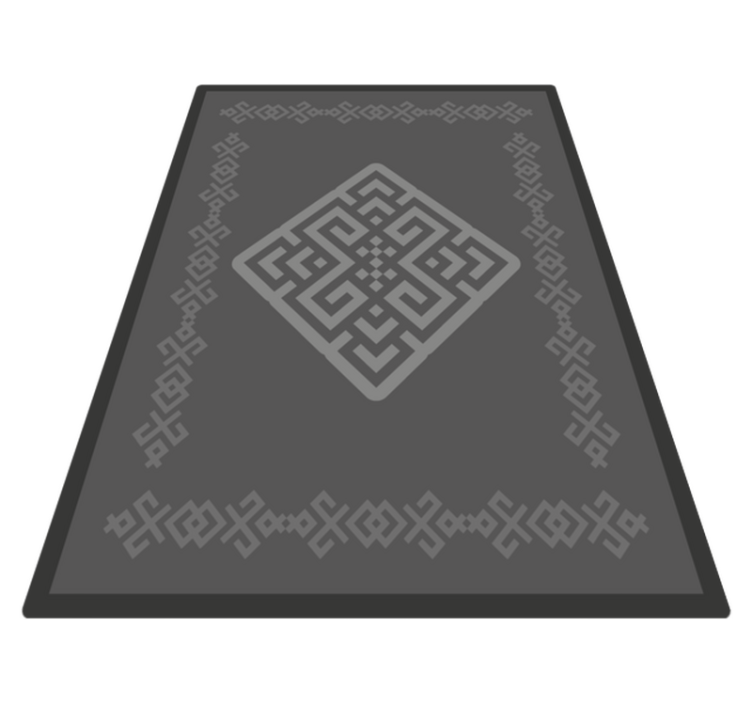 Intricate Geometric Pattern grey vinyl carpet - TenStickers