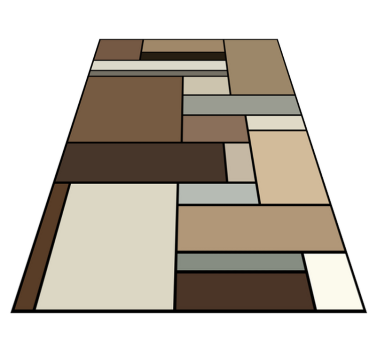 Contemporary Geometric Layers modern vinyl carpet - TenStickers