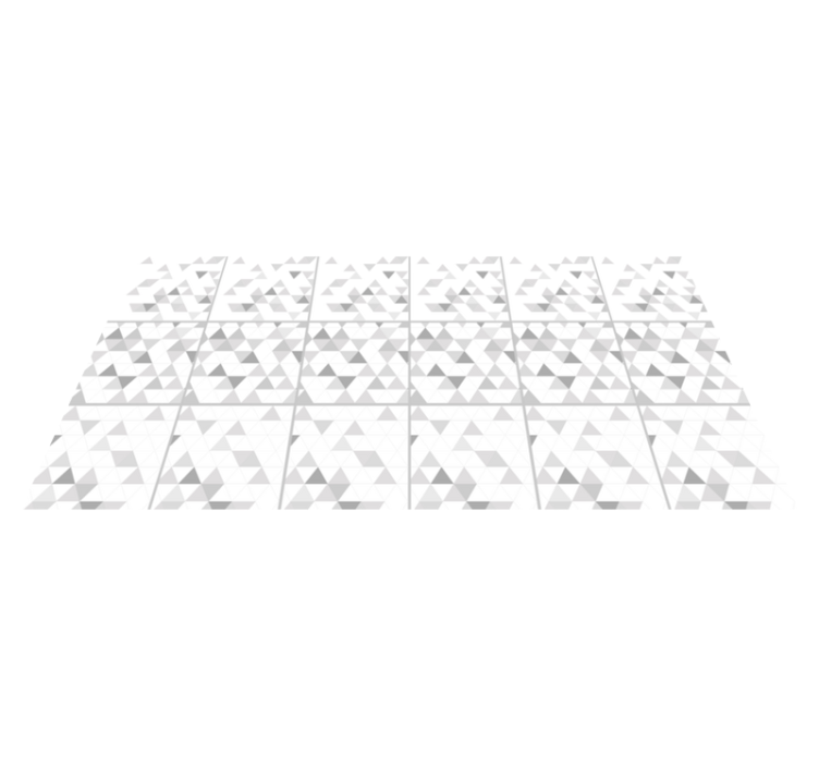 Triangular grey motifs geometric vinyl carpet - TenStickers