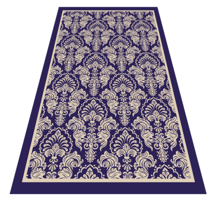 Sophisticated Damask Motif tile vinyl carpet - TenStickers