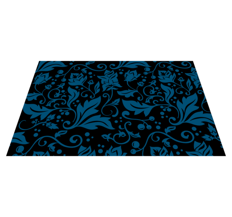 Floral Whirl Emblem floral vinyl carpet - TenStickers