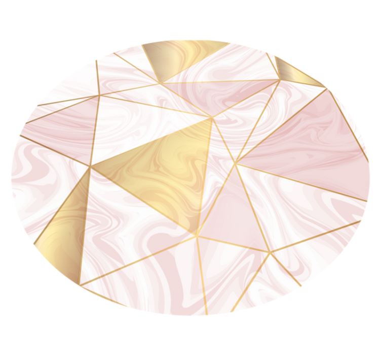 Geometric vinyl carpet in marble design - TenStickers