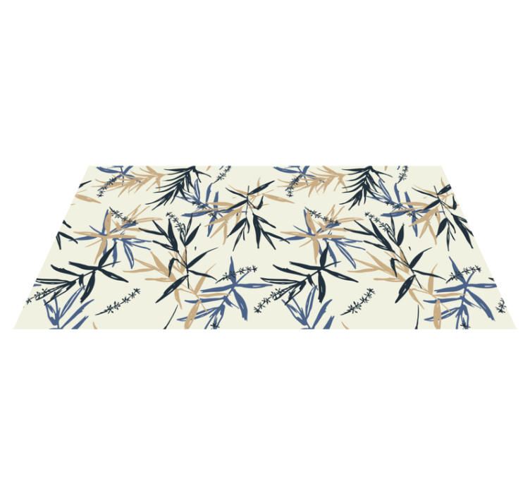 Botanical Bamboo Pattern floral vinyl carpet - TenStickers