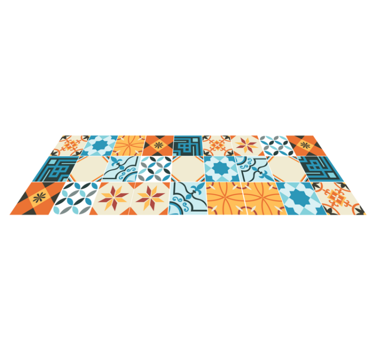 Patterned Tiles tile vinyl carpet - TenStickers