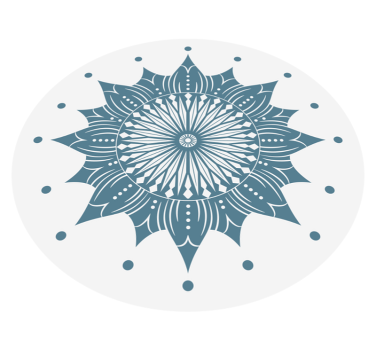 Mandala vinyl carpet intricate floral design - TenStickers