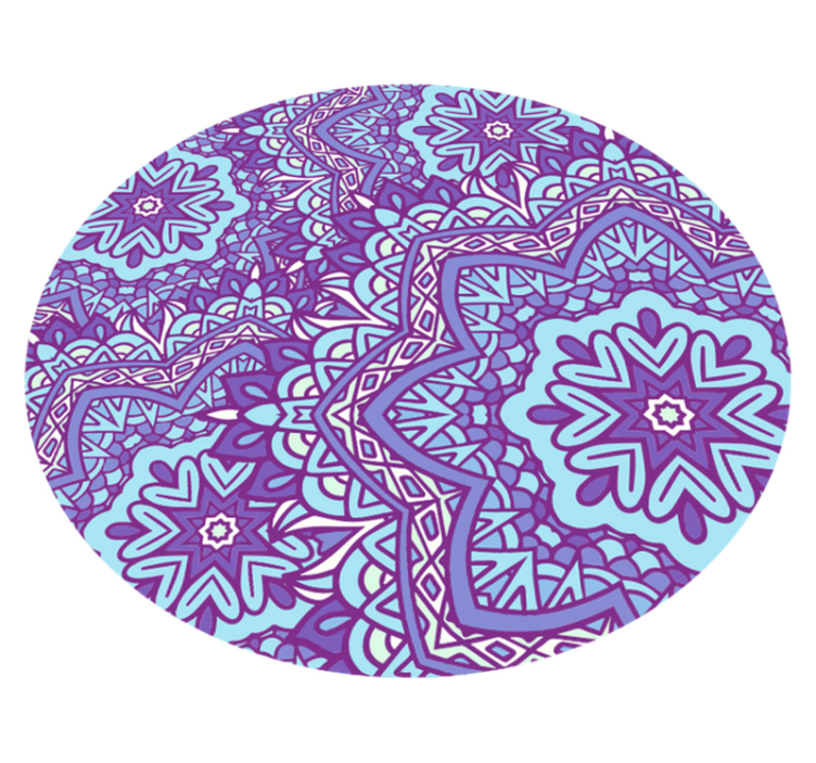 Lively purple motif mandala vinyl carpet - TenStickers
