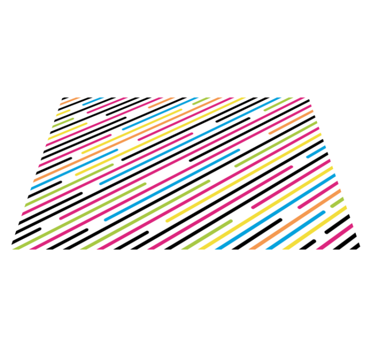 Colorful Diagonal Stripes striped vinyl carpet - TenStickers