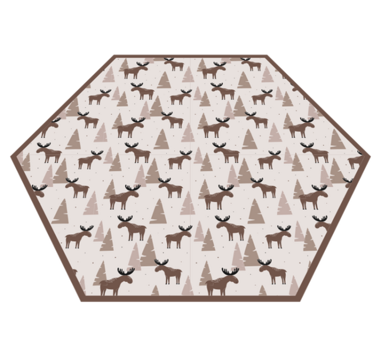 Moose Mountain Motif kids vinyl carpet - TenStickers