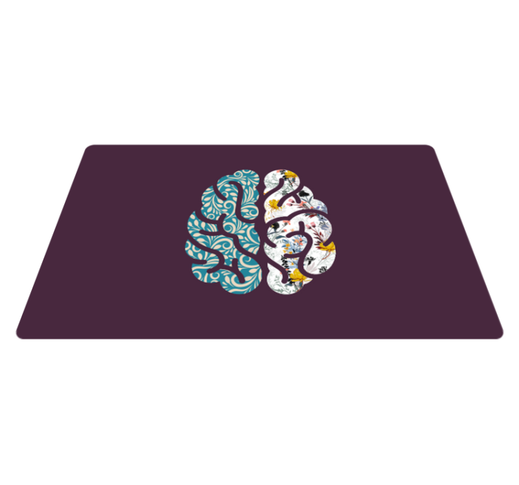 Botanical Yin Yang floral vinyl carpet - TenStickers