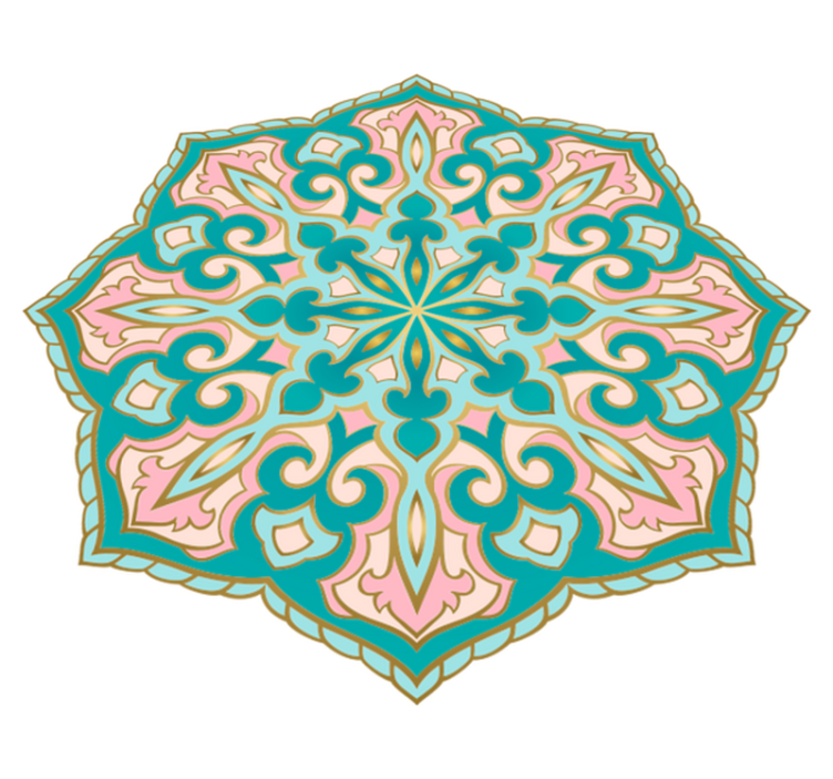 Mandala-Inspired Medallion mosaic vinyl carpet - TenStickers