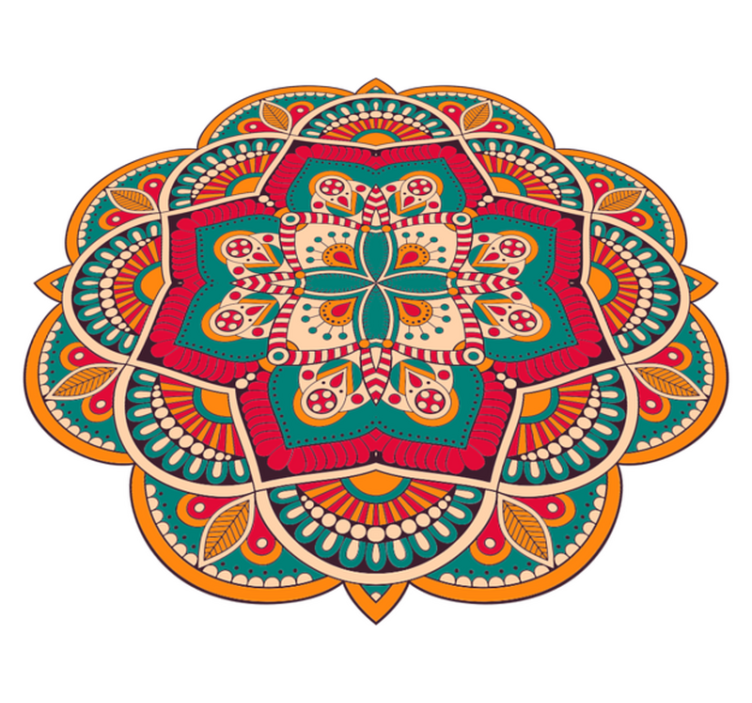 Moroccan Mandala mandala vinyl rug - TenStickers