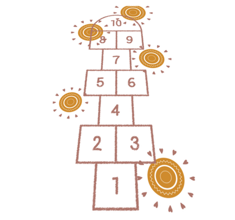 Hopscotch Playground game vinyl carpet - TenStickers