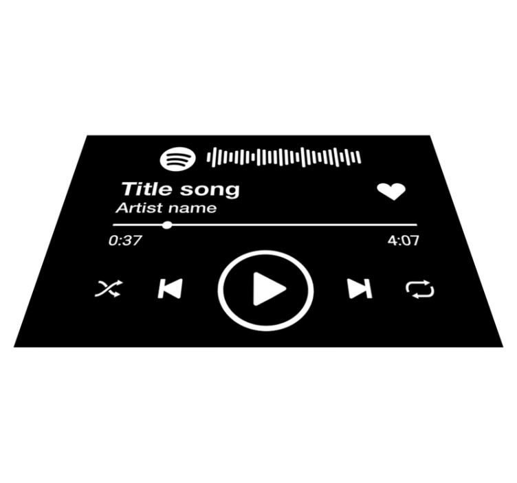 Personalized Music Interface custom vinyl carpet - TenStickers